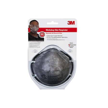 Scotch 3M R95 Workshop Odor 6000-Series Respirator Gray 1 pk 8247H1-DC